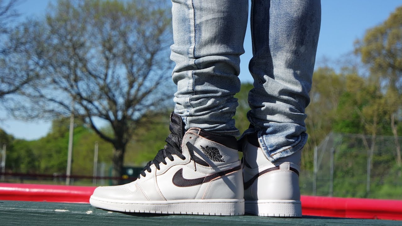 jordan 1 sb light bone on feet