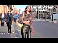 Central London Walk, Bond Street, Green Park, the Luxury Shopping Street.4K
