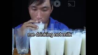 me drinking milk