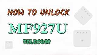 How to Unlock ZTE MF927U Telecom Mobile WiFi