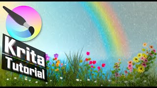 Krita - Sommerwiese im Regen | Regenbogen Tutorial