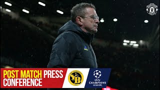 Post Match Press Conference | Manchester United 1-1 Young Boys | Ralf Rangnick | Champions League