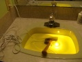 Hairdryer in bathtub myth 1  lightbulb switched on underwater