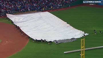 WS2016 Gm7: Storm causes rain delay in Game 7