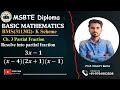 MSBTE BMS (M1) Partial Fraction