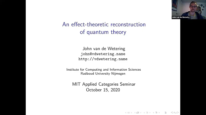 John van de Wetering: An effect-theoretic reconstr...