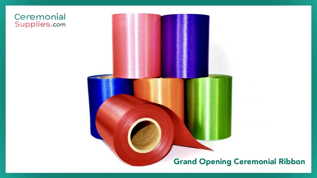 Plain White Grand Opening Ribbon