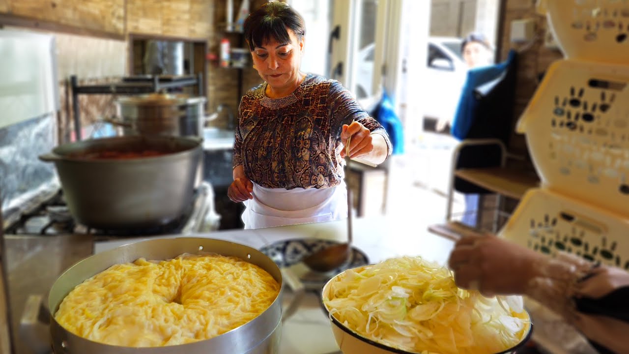 ⁣Homemade Xanum - Popular food in Uzbekistan