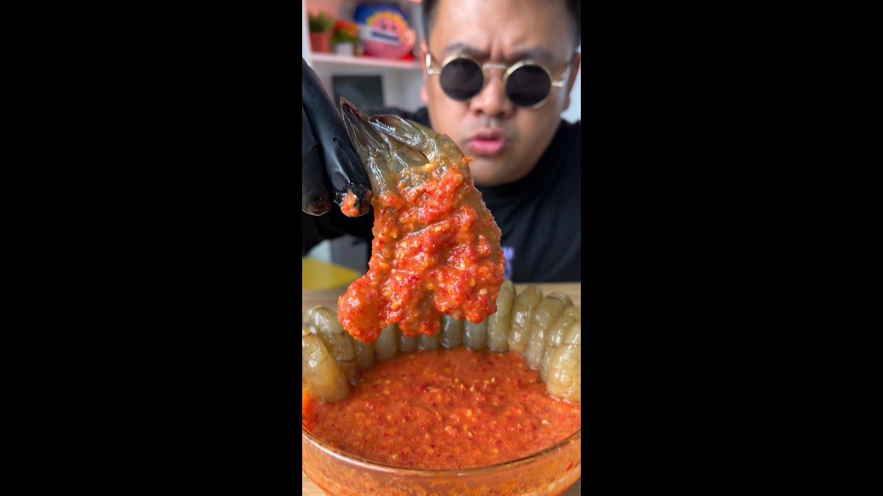 กุ้งแก้วดองน้ำปลา #bankii #asmr #cooking