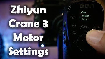 Zhiyun crane 3 motor settings #violethenning
