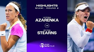 Victoria Azarenka vs. Peyton Stearns | 2024 Miami Round 2 | WTA Match Highlights
