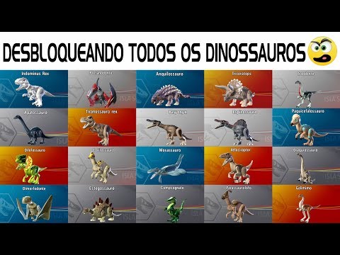 LEGO Jurassic World - COMO DESBLOQUEAR TODOS OS DINOSSAUROS