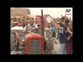 Yugoslavia kosovo angry ethnic albanians cheer as serbs leave