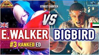 SF6 🔥 Ending Walker (#3 Ranked Ed) vs Bigbird (Marisa) 🔥 SF6 High Level Gameplay
