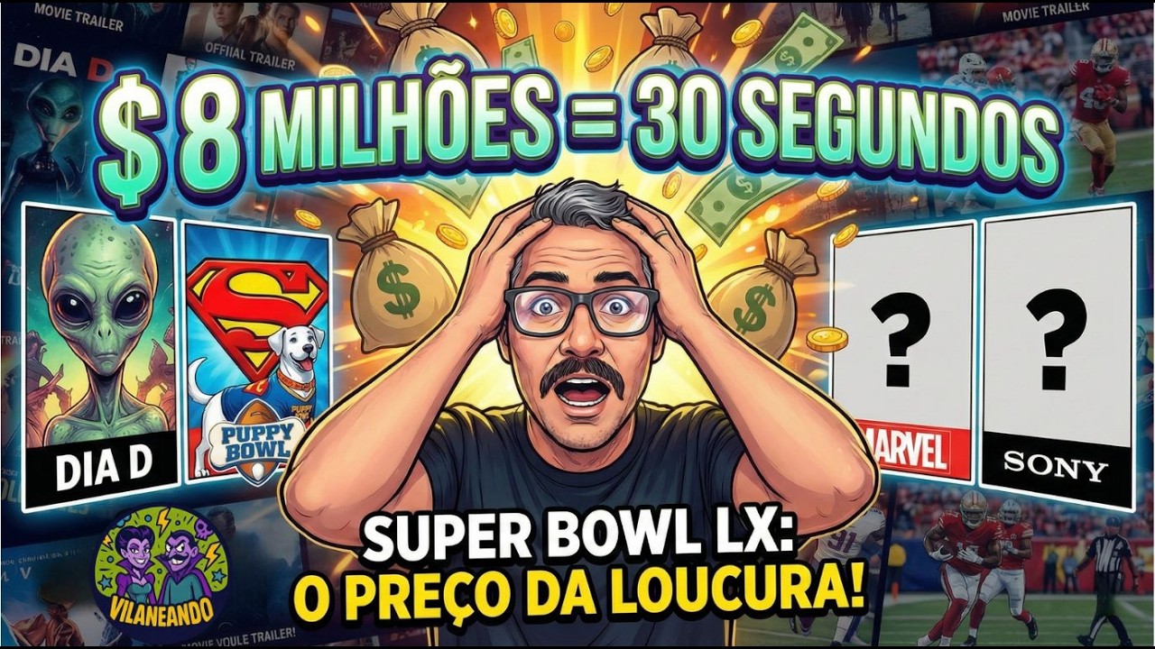8 MILHÕES EM 30 SEGUNDOS? Por que a Marvel e Sony FUGIRAM do Super Bowl 2026!
