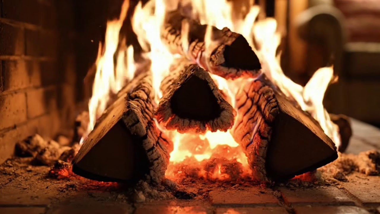 Warm Fireplace Sounds & Calm Piano – Cozy Home Ambience