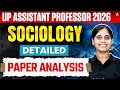 UP Assistant Professor Sociology Paper Analysis | UP Assistant Professor Sociology Paper Solution