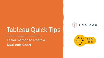 Easier method to create a Dual Axis Chart || #Tableau "Quick Tips" Series