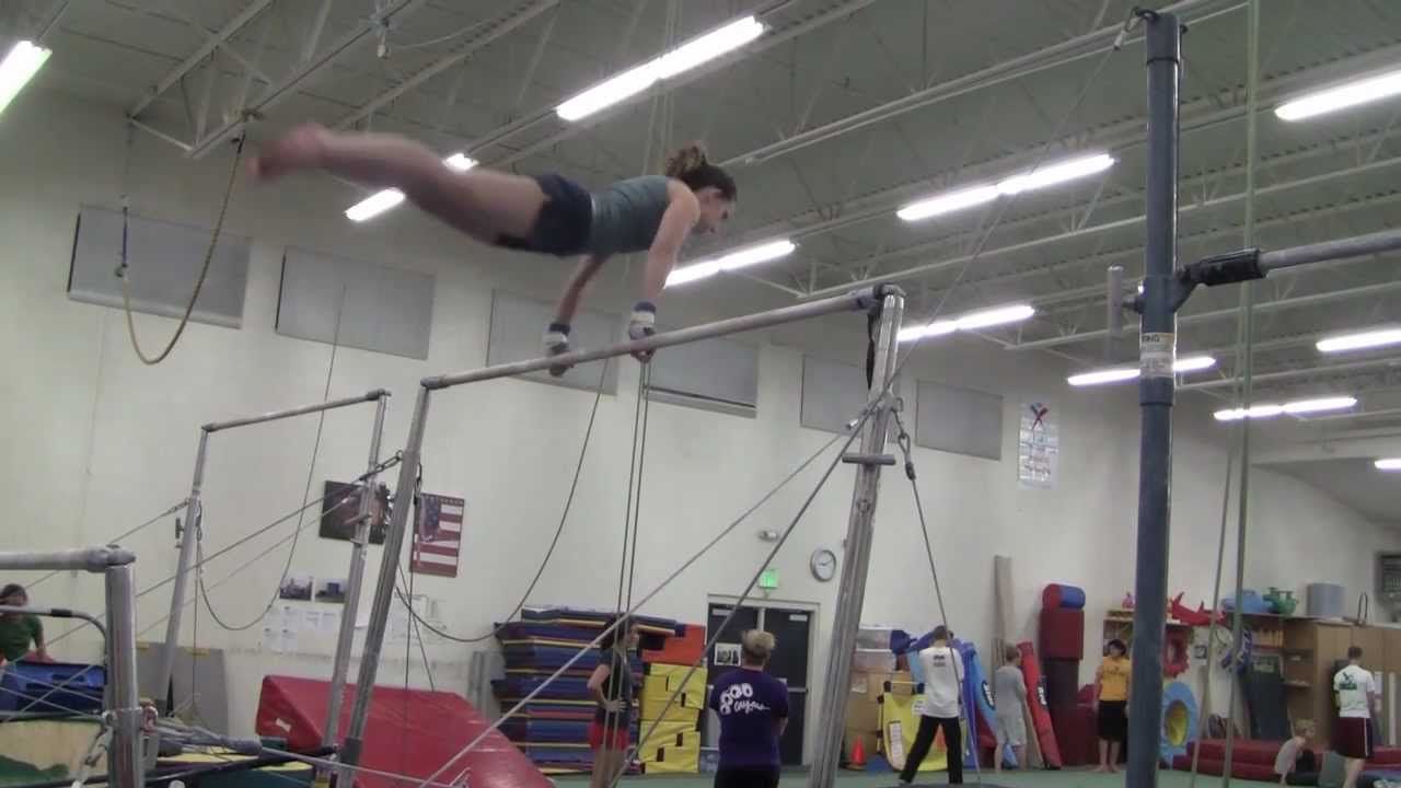 Brittany's clear hip, long hang kip on bars YouTube