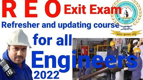 REO Exit Exam Questions & Answers NEW UPDATES 2024 , D G SHIPPING INDIA