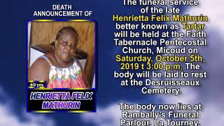 Henrietta Felix Mathurin short