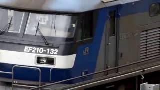 JR貨物 EF210-132号機　貨物列車　名古屋駅を通過