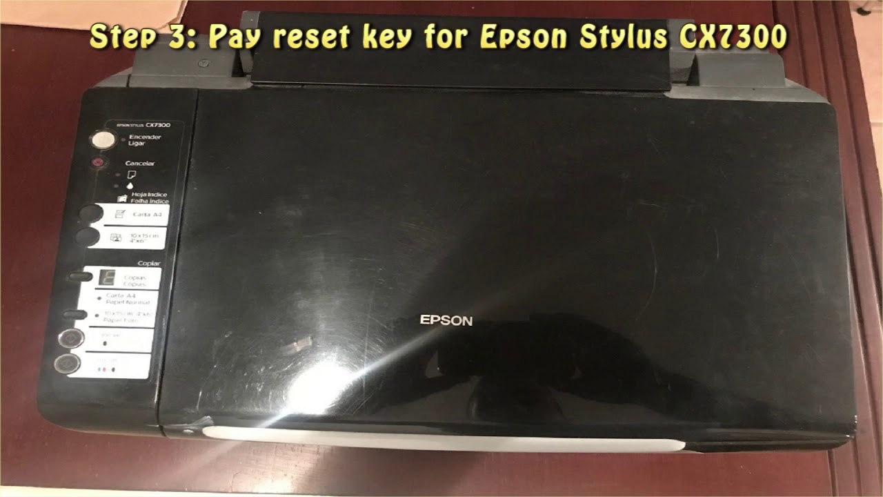 Reset Epson Stylus CX7300 Waste Ink Pad Counter YouTube