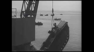 Sudden cable break when LVT-2 is lifted onto a landing dock ship off Guadalcanal in 1943. #Shorts