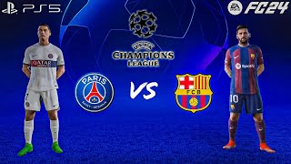 FC 24 - PSG vs FC Barcelona Ft Ronaldo , Messi - UEFA Champions League Final | PlayStation 5