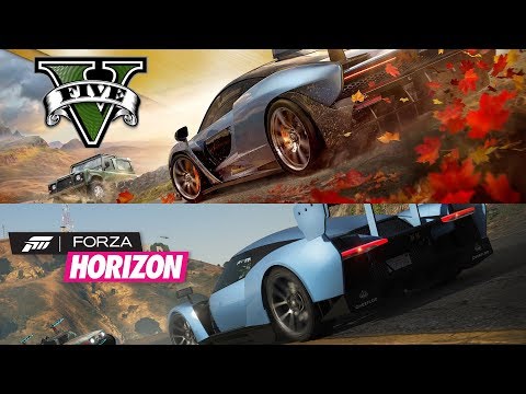 Forza Horizon 4 vs GTA 5! Side-by-side Forza Horizon 4 Trailer Remake in GTA 5!