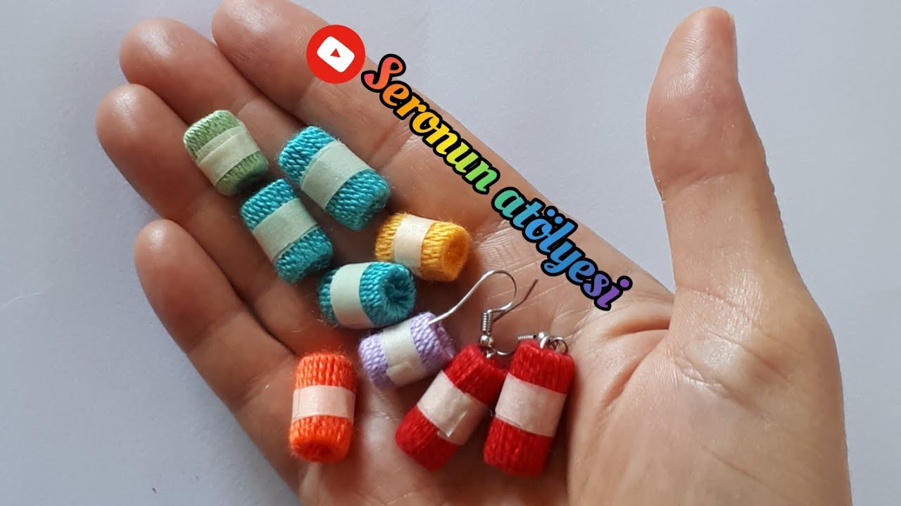 MİNİ YUMAK YAPIMI  #aksesuar #obje #kolye #küpe #ip #yumak #tutorial #pattern