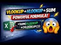 #excel VLOOKUP &amp; HLOOKUP ke Sath SUM 😱 | Excel Magic Formula 💡 | VLOOKUP + HLOOKUP + SUM (Hindi)