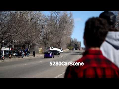 CHALLENGER HELLCAT FLIPS TRUCK OVER LEAVING CARS AND COFFEE!