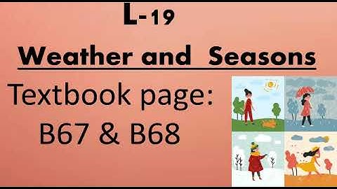 Class 3 EVS L 19 Weather and seasons part 9  Cloths worn in India @ ChellamaTeacher