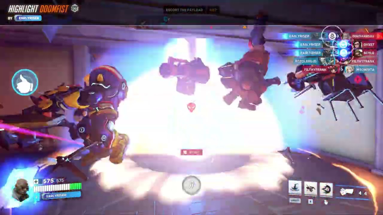 Doomfist meteor strike triple kill!