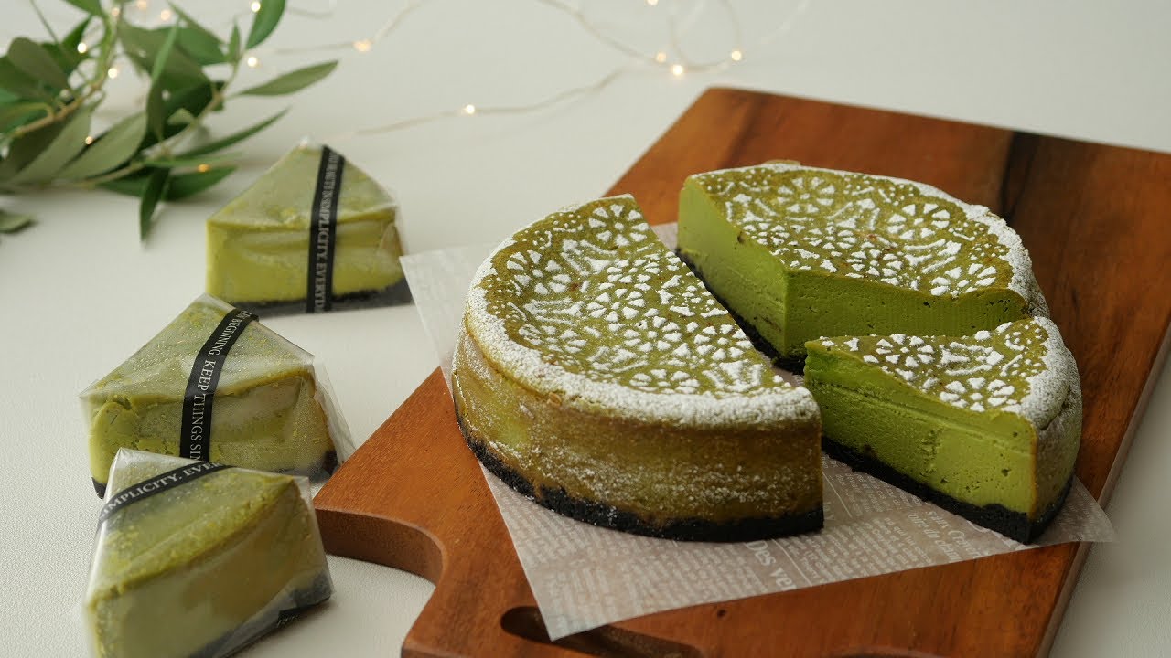 じっくり焼くと濃厚に♡まったり濃厚抹茶チーズケーキ | Matcha Cheesecake