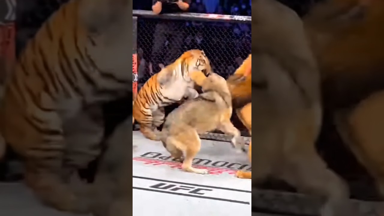 UFC Ring Goes Crazy as Tiger Lion and Wolf Fight