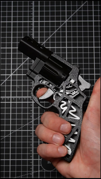 3D printed mechanical toy revolver cap gun