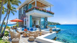 Positive Morning Bossa Nova at the Beach Resort Ambience ~ Relaxing Piano Jazz & Waves Sound to Work screenshot 5