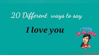 Different  ways to say I love you #iloveyou #english #vocabulary #grammar