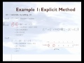Parabolic Partial Differential Equations: Explicit Method: Example