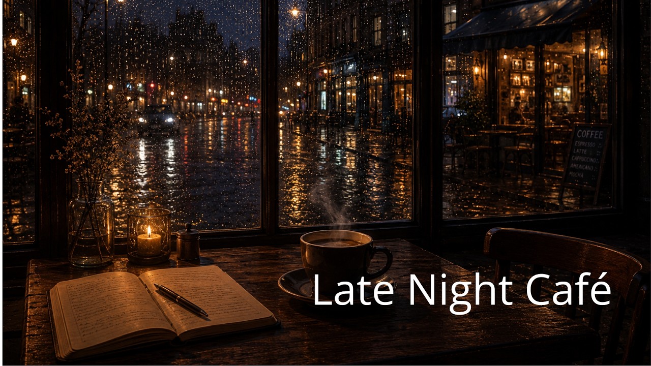 LATE NIGHT CAFE ☕ Rainy Jazz Ambient for Relax & Study - YouTube