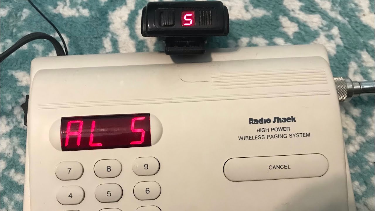 RadioShack On Site Paging System Transmitter and Pager Receiver Functionality Demo Test 27.255