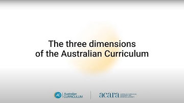 The three dimensions of the Australian Curriculum