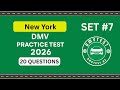 New York DMV Practice Test 2026 | 20 REAL TEST QUESTIONS SET #7 | DMV Driving Test | DMV Test 2026