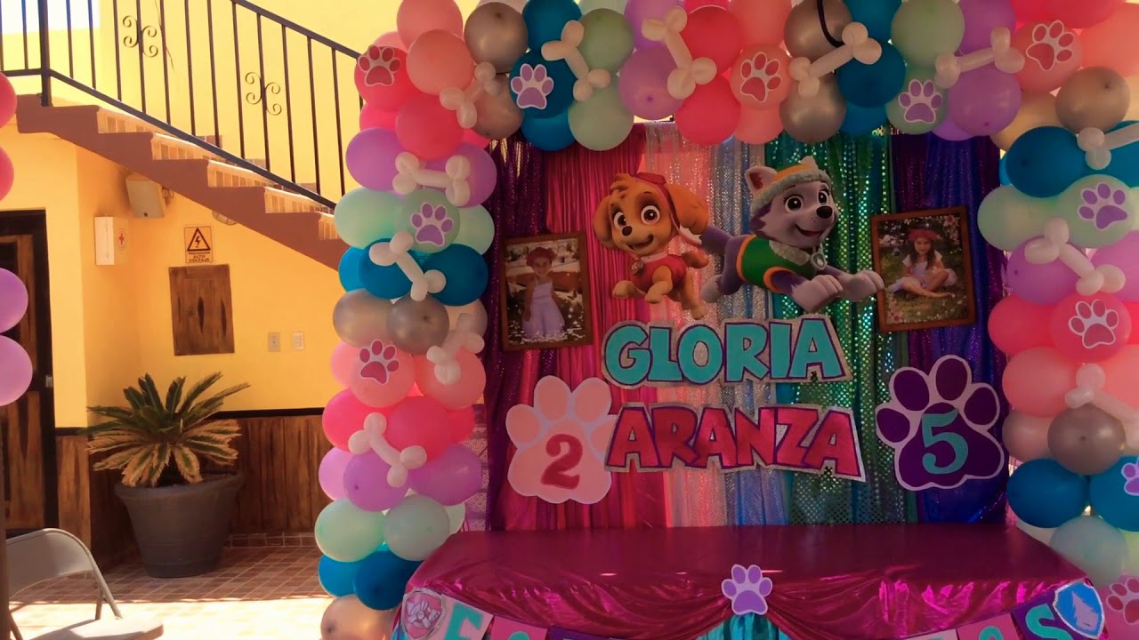 Decoración con globos patrulla canina/paw patrol balloons decoration 