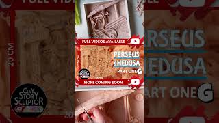 Sculpting PERSEUS AND MEDUSA Greek Mythology Dramatic Scene Clay Story Sculptor SHORT REEL PART 1G Profile