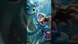 Kid rescued from a sea monster #cartoon #kids
