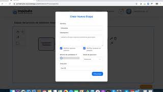 Impúlsate Portal de Empleo: Cómo crear etapas personalizadas dentro de un proceso de selección.