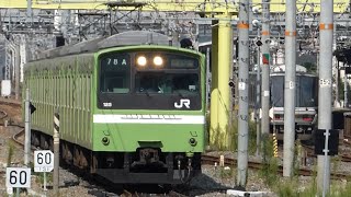 JR西日本　201系 125 ウグイス色　おおさか東線 新大阪駅）入線